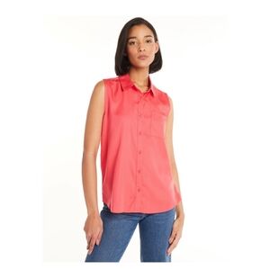 Sleeveless button down shirt